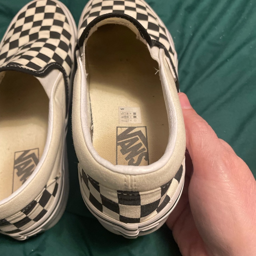 Vans Slip-On Checkerboard Sneakers - Black & White - Picture 6 of 8
